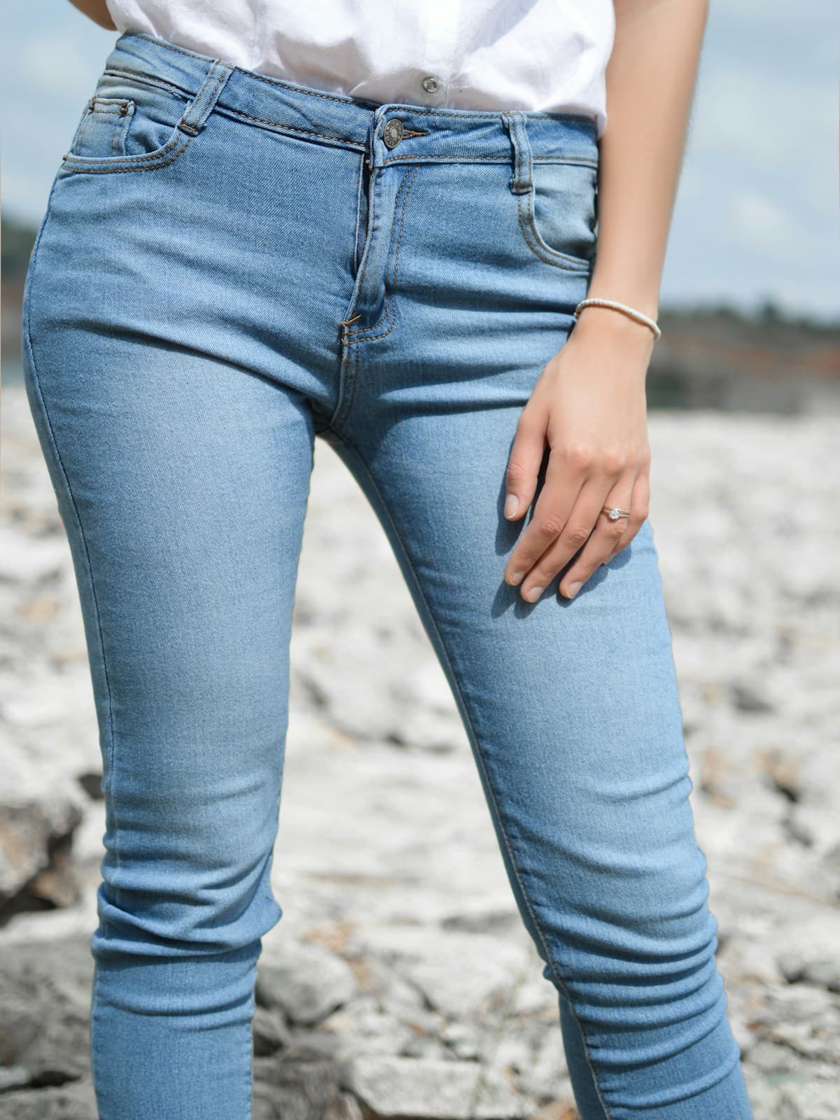 Distressed Denim Jeans